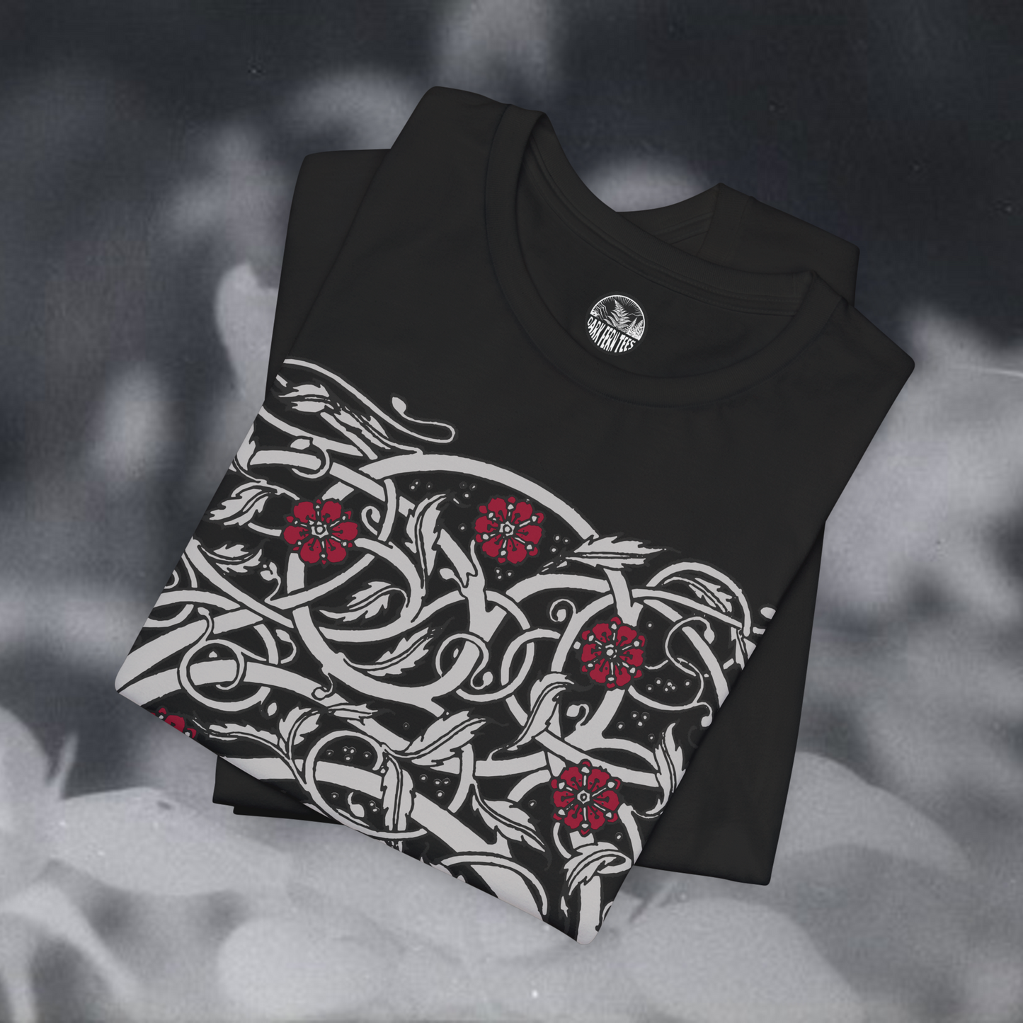 Gothic Skull & Roses Unisex Jersey Tee - Dark Fern Tees