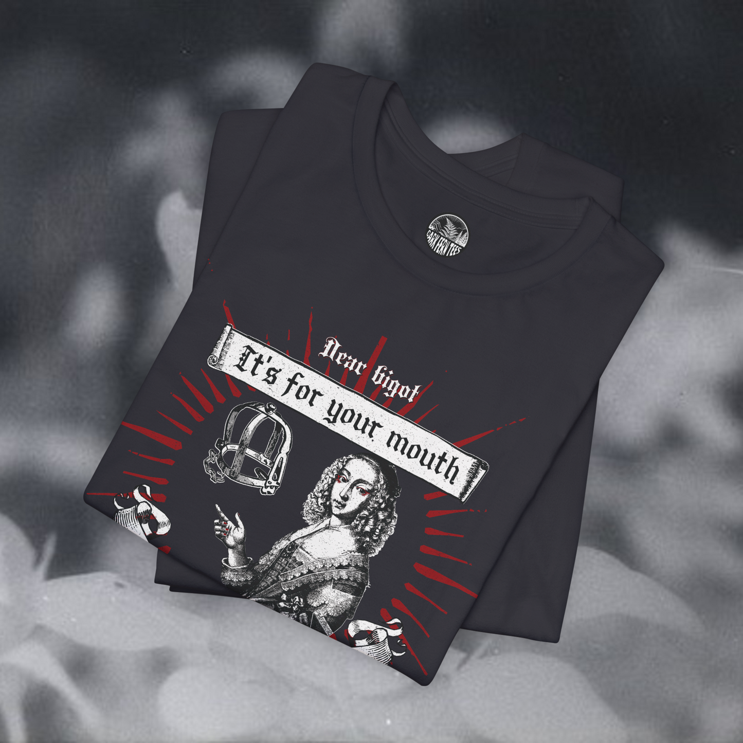Dear Bigot It's For Your Mouth Bridle Muzzle T-shirt - Dark Fern Tees