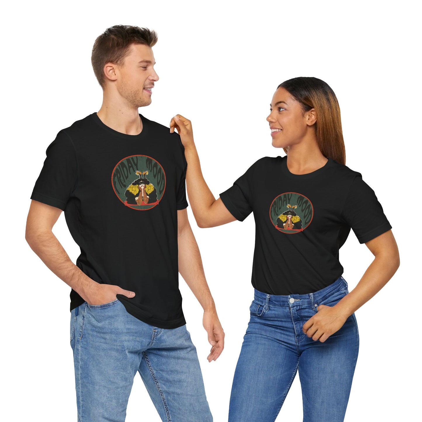 Friday Mood Art Nouveau Unisex Short Sleeve Tee - Dark Fern Tees