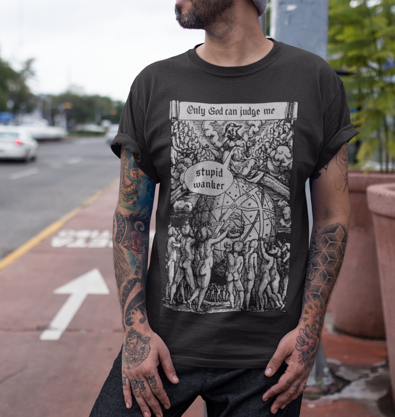 Only God Can Judge Me Funny Offensive Unisex Jersey Short Sleeve Tee - Dark Fern Tees