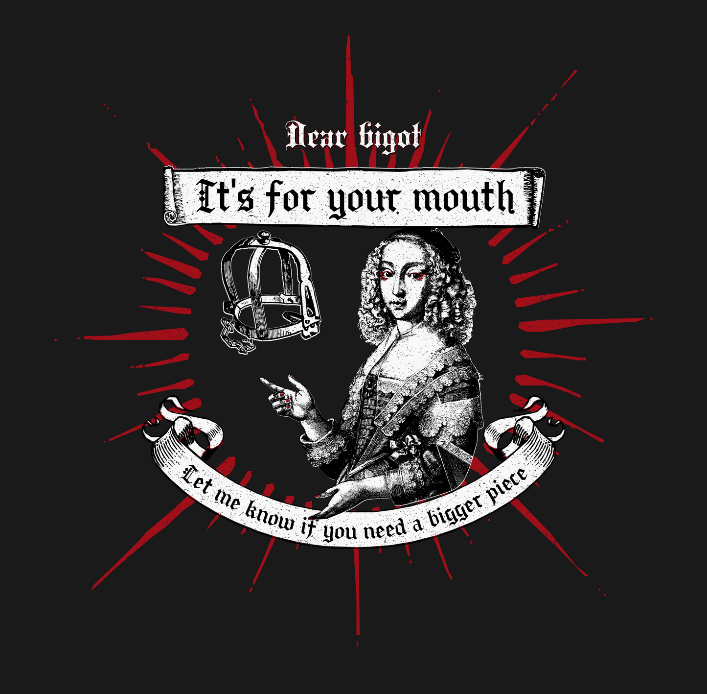 Dear Bigot It's For Your Mouth Bridle Muzzle T-shirt - Dark Fern Tees
