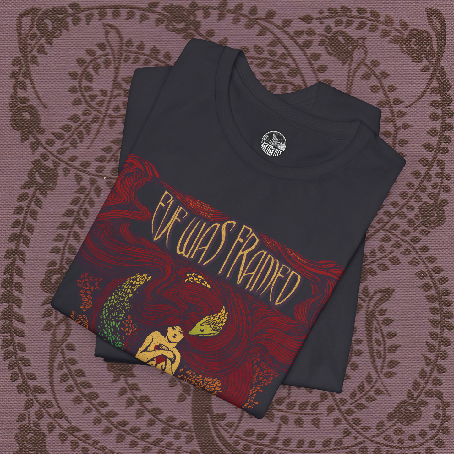 Eve Was Framed Unisex Jersey Short Sleeve Tee - Bold Graphic T-Shirt for Art Lovers - Dark Fern Tees