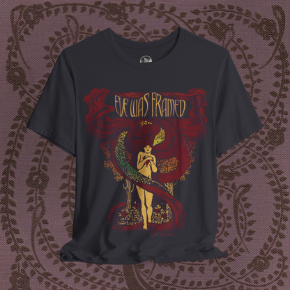 Eve Was Framed Unisex Jersey Short Sleeve Tee - Bold Graphic T-Shirt for Art Lovers - Dark Fern Tees