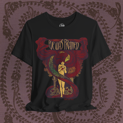 Eve Was Framed Unisex Jersey Short Sleeve Tee - Bold Graphic T-Shirt for Art Lovers - Dark Fern Tees