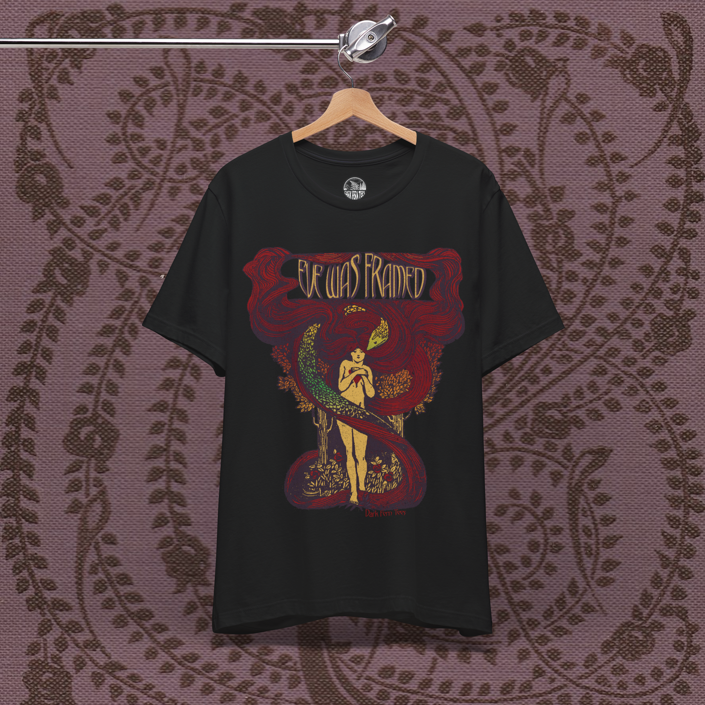Eve Was Framed Unisex Jersey Short Sleeve Tee - Bold Graphic T-Shirt for Art Lovers - Dark Fern Tees