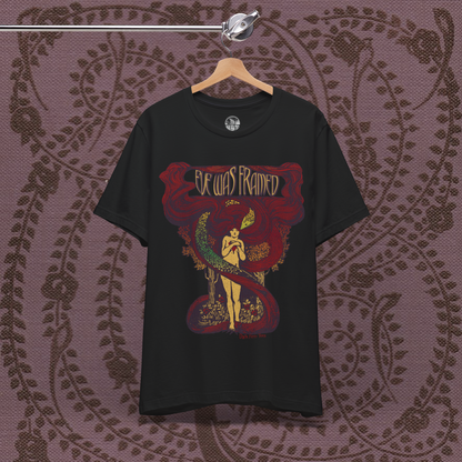 Eve Was Framed Unisex Jersey Short Sleeve Tee - Bold Graphic T-Shirt for Art Lovers - Dark Fern Tees