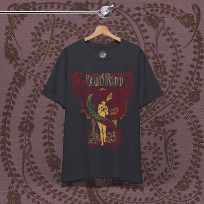 Eve Was Framed Unisex Jersey Short Sleeve Tee - Bold Graphic T-Shirt for Art Lovers - Dark Fern Tees
