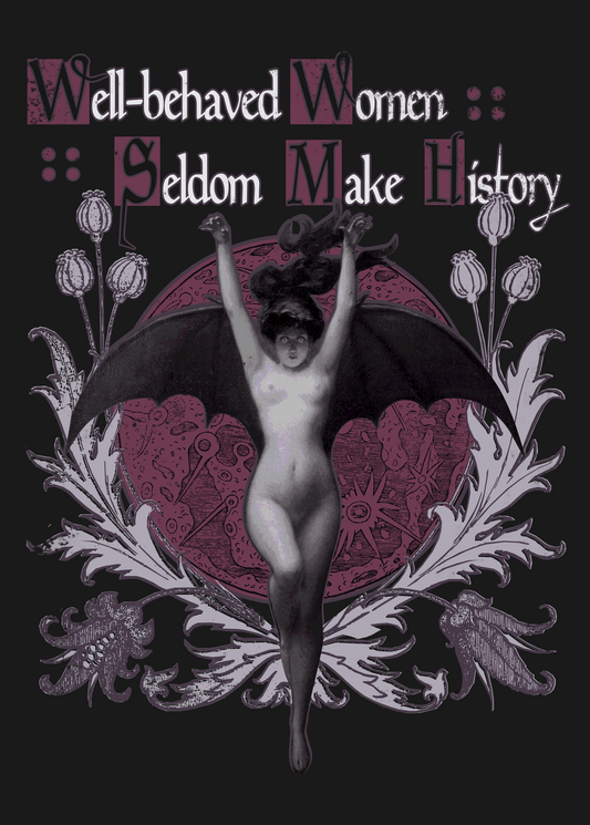 Well-Behaved Women Seldom Make History Witchy Feminist Art Nouveau Unisex Jersey Short Sleeve Tee - Dark Fern Tees