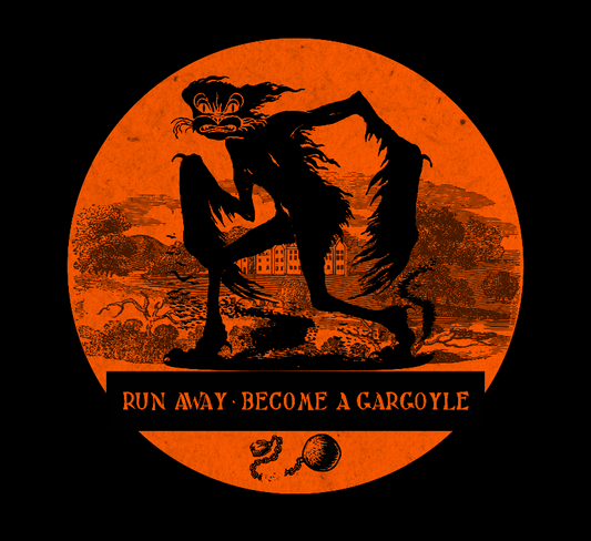 Run Away Become a Gargoyle Unisex Short Sleeve Tee - Dark Fern Tees